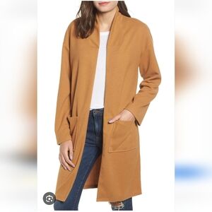 Women's Tan Open Front Cardigan